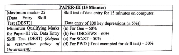 Data Entry Skill Test (DEST)