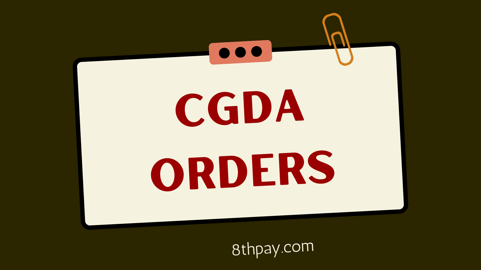 CGDA Orders