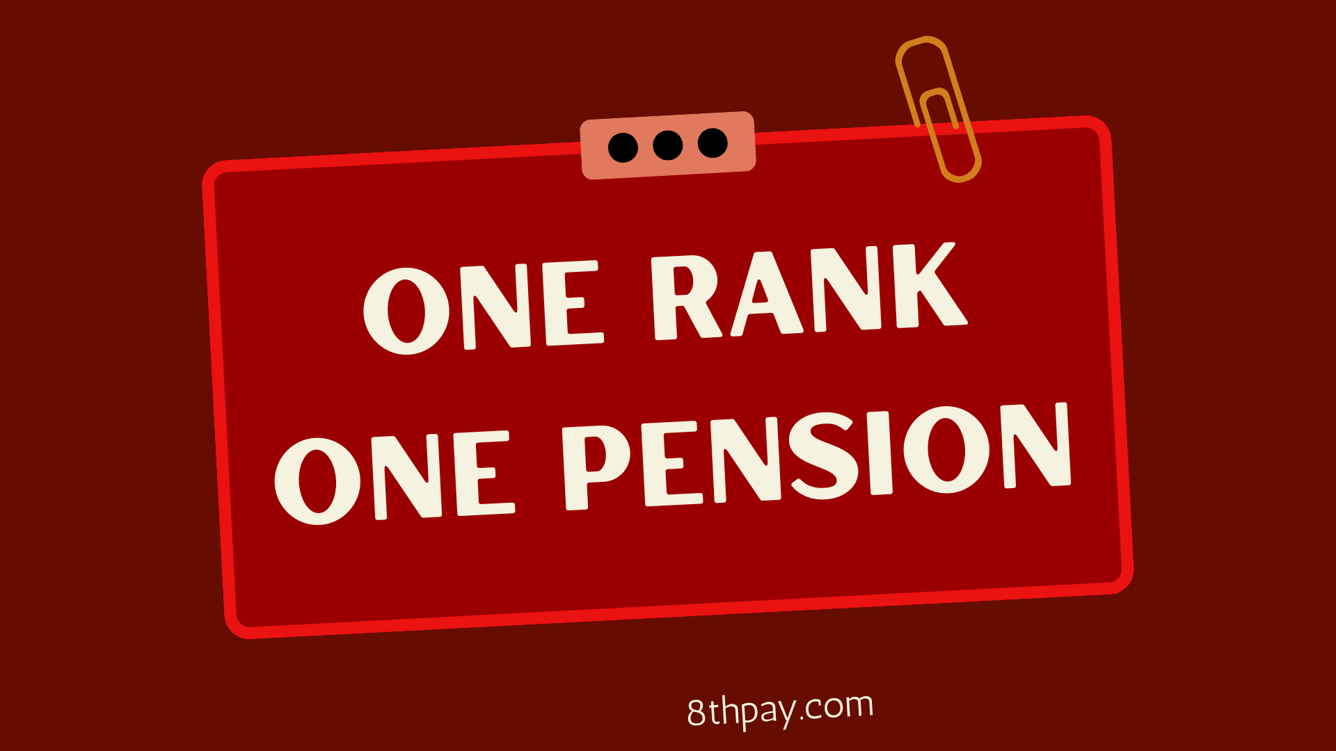 One Rank One Pension