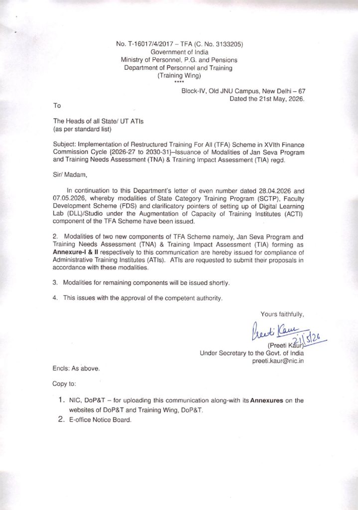 Modalities of Jan Seva and TNA TIA page 0001